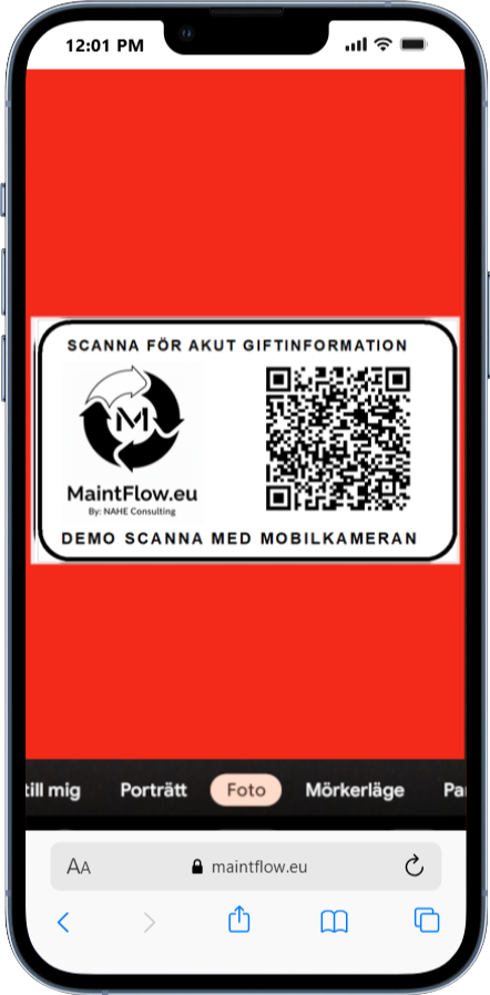 Giftinformation.se – startsida med sök